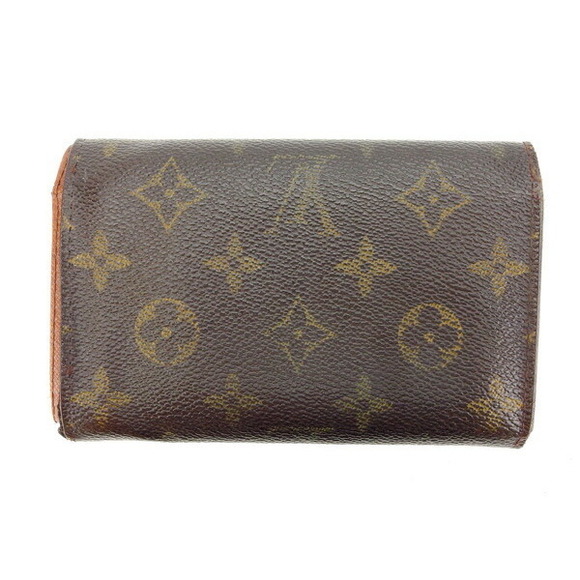 Louis Vuitton zipper brown Monnaie Wallet Monogram Tresor Porte bifold - Picture 1 of 6